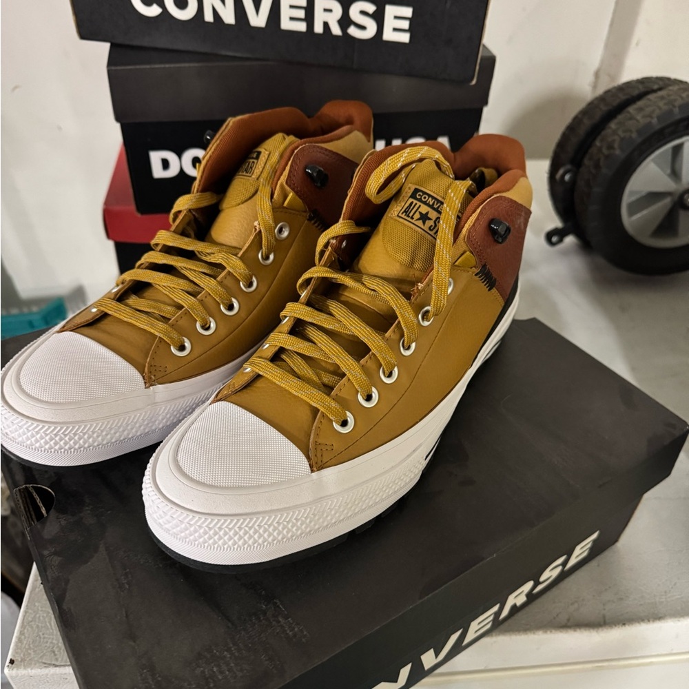 Converse Men's Yellow High-Top Sneakers